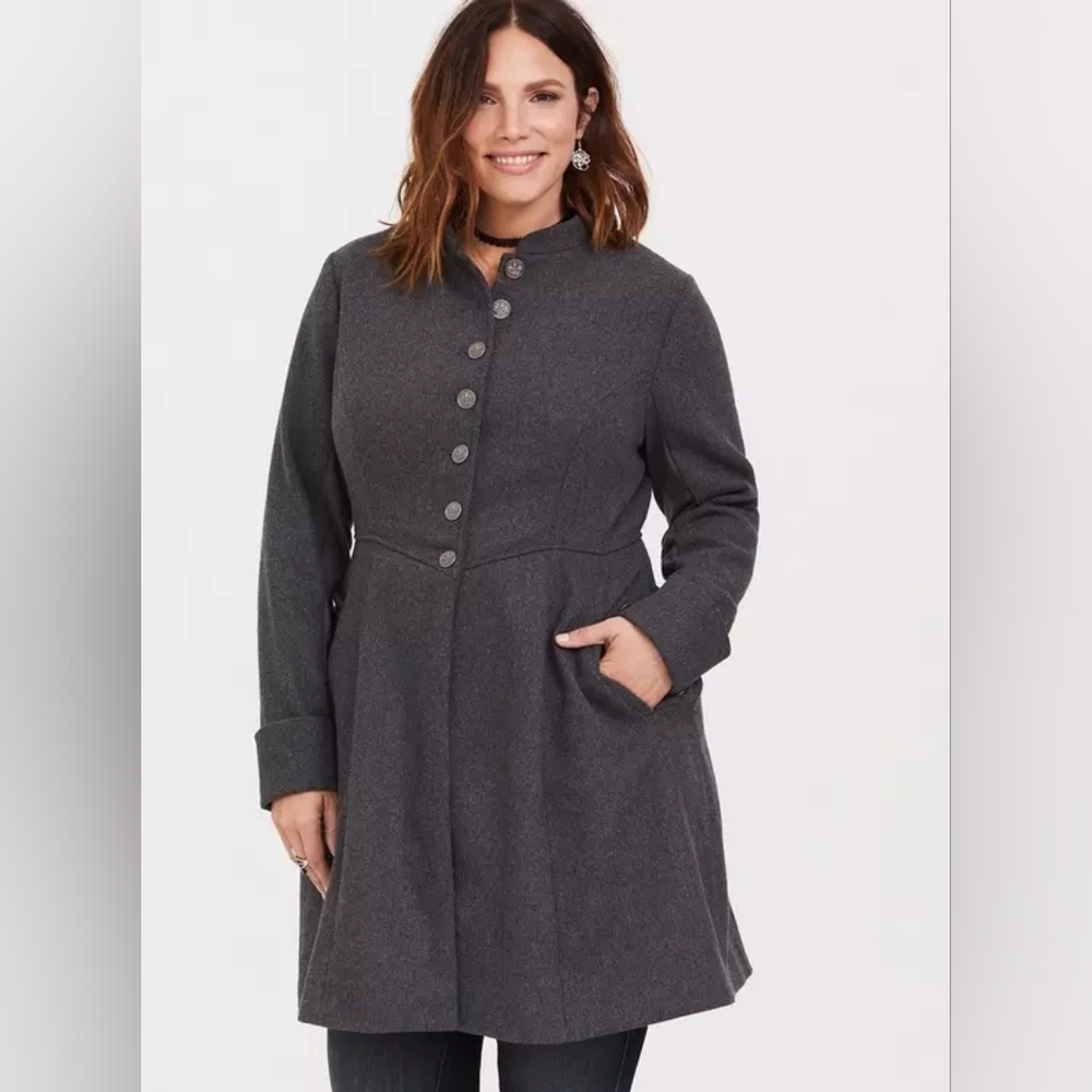 Torrid Outlander Claire Button Coat Size 3